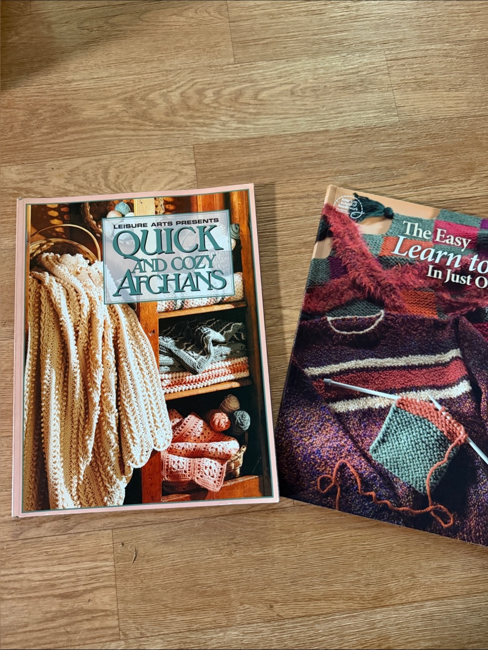 Quick and Cozy Afghans Book - & Learn to Knit Pattern Books